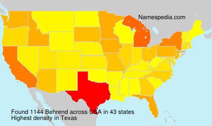 Surname Behrend in USA Surname Behrend in USA