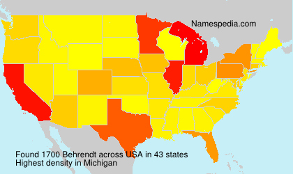 Surname Behrendt in USA Surname Behrendt in USA