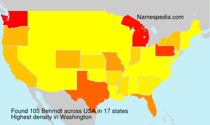 Surname Behrndt in USA
