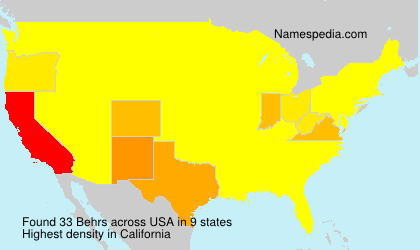 Surname Behrs in USA Surname Behrs in USA