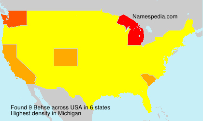 Surname Behse in USA Surname Behse in USA