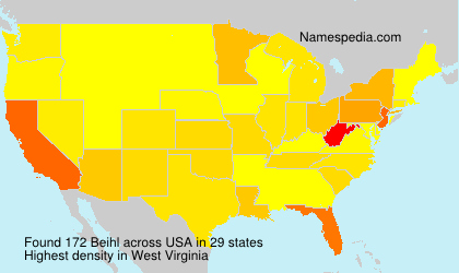 Surname Beihl in USA Surname Beihl in USA