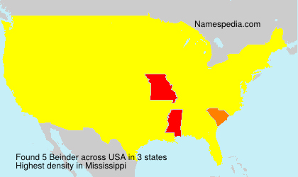 Surname Beinder in USA Surname Beinder in USA