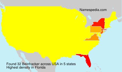 Surname Beinhacker in USA Surname Beinhacker in USA