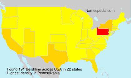 Surname Beishline in USA Surname Beishline in USA