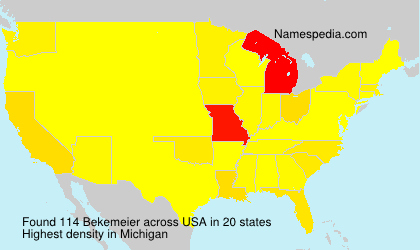 Surname Bekemeier in USA Surname Bekemeier in USA