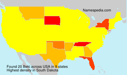 Surname Beki in USA Surname Beki in USA