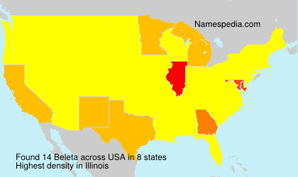 Surname Beleta in USA Surname Beleta in USA
