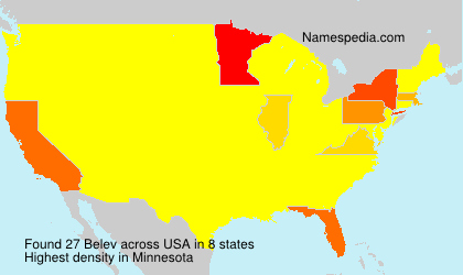 Surname Belev in USA Surname Belev in USA