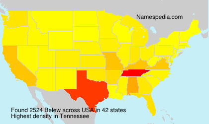 Surname Belew in USA Surname Belew in USA