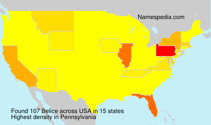 Surname Belice in USA Surname Belice in USA
