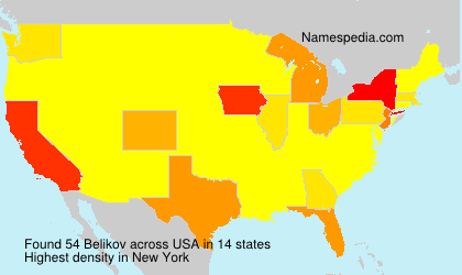 Surname Belikov in USA Surname Belikov in USA