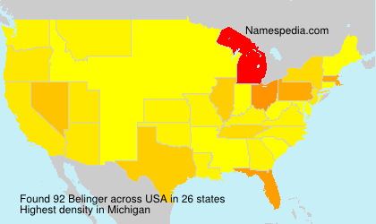 Surname Belinger in USA Surname Belinger in USA