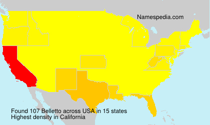 Surname Belletto in USA Surname Belletto in USA