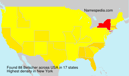 Surname Belscher in USA