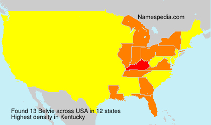 Surname Belvie in USA Surname Belvie in USA