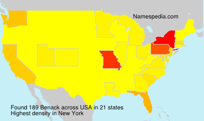 Surname Benack in USA Surname Benack in USA