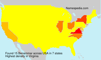 Surname Benammar in USA Surname Benammar in USA