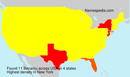 Surname Benamu in USA Surname Benamu in USA