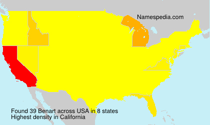 Surname Benart in USA Surname Benart in USA