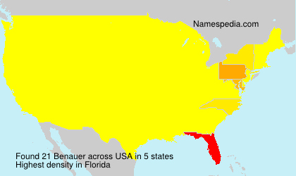 Surname Benauer in USA Surname Benauer in USA