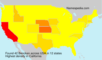 Surname Bencken in USA Surname Bencken in USA
