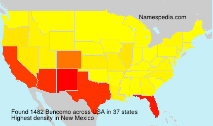 Surname Bencomo in USA Surname Bencomo in USA