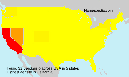 Surname Bendanillo in USA Surname Bendanillo in USA