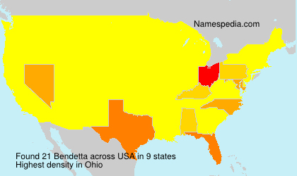 Surname Bendetta in USA Surname Bendetta in USA