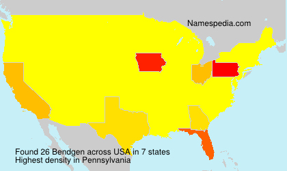 Surname Bendgen in USA Surname Bendgen in USA