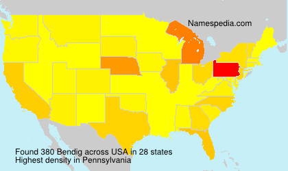Surname Bendig in USA Surname Bendig in USA