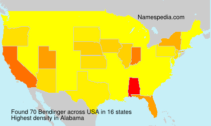 Surname Bendinger in USA Surname Bendinger in USA
