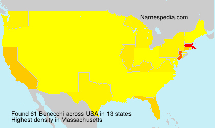 Surname Benecchi in USA
