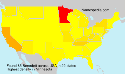 Surname Benedett in USA Surname Benedett in USA