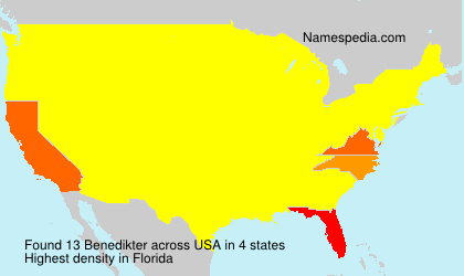 Surname Benedikter in USA Surname Benedikter in USA