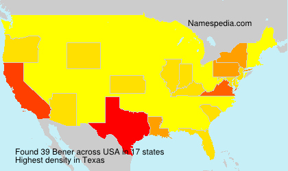 Surname Bener in USA Surname Bener in USA