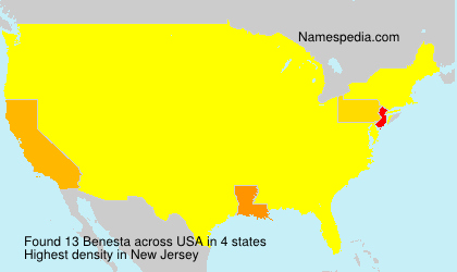 Surname Benesta in USA Surname Benesta in USA