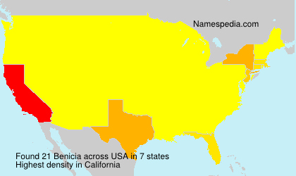 Surname Benicia in USA