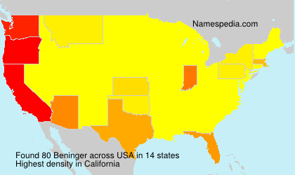 Surname Beninger in USA Surname Beninger in USA