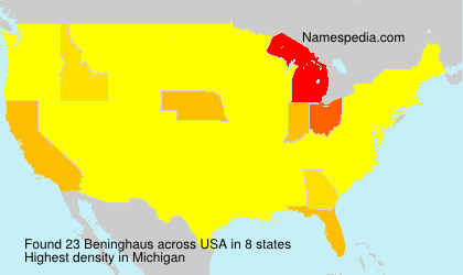 Surname Beninghaus in USA