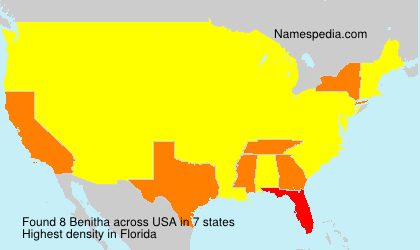 Surname Benitha in USA Surname Benitha in USA