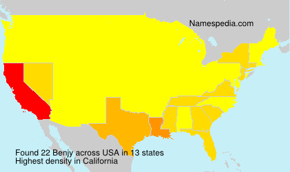 Surname Benjy in USA