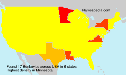 Surname Benkovics in USA Surname Benkovics in USA