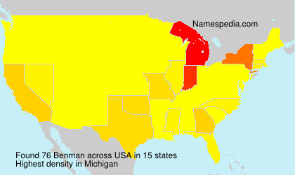 Surname Benman in USA Surname Benman in USA
