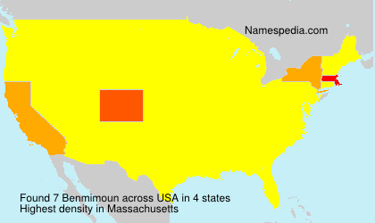 Surname Benmimoun in USA Surname Benmimoun in USA