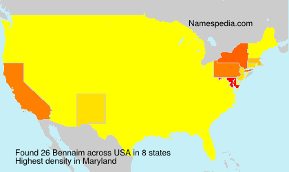 Surname Bennaim in USA Surname Bennaim in USA