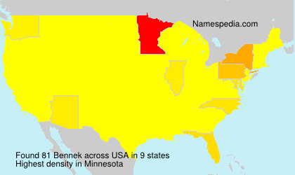 Surname Bennek in USA Surname Bennek in USA