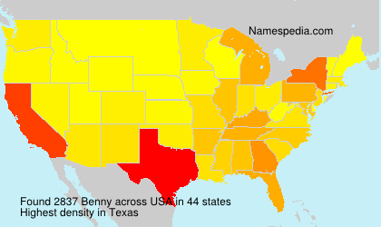 Surname Benny in USA Surname Benny in USA