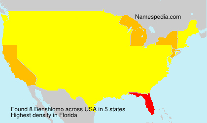 Surname Benshlomo in USA Surname Benshlomo in USA