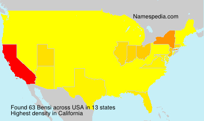 Surname Bensi in USA Surname Bensi in USA